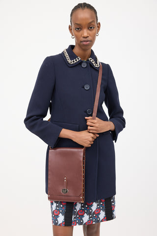 Miu Miu Leather Officer Crossbody Bag