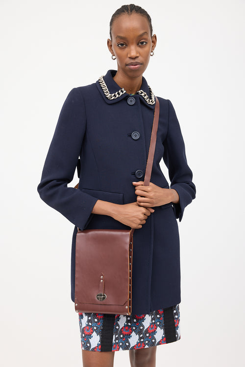 Miu Miu Leather Officer Crossbody Bag