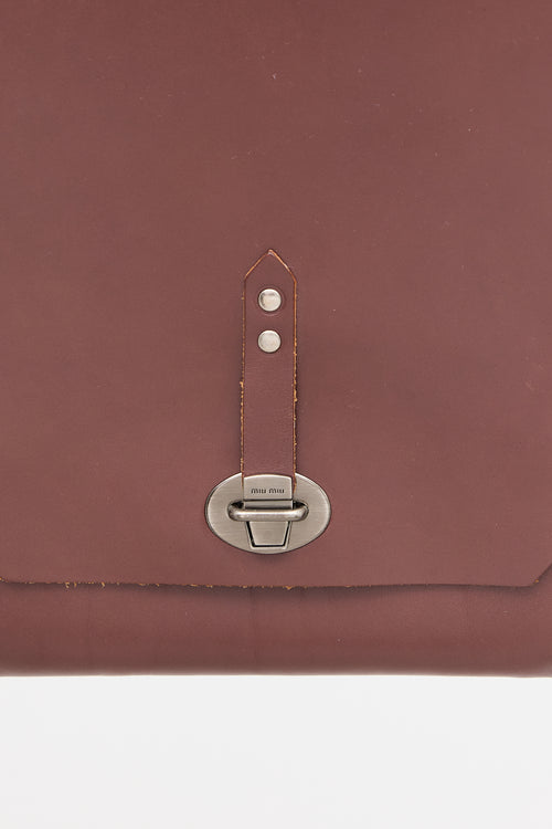 Miu Miu Leather Officer Crossbody Bag