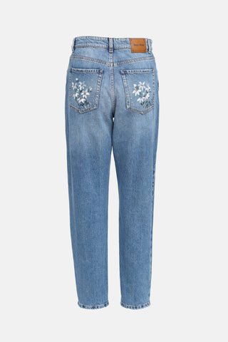 Miu Miu 2020 Floral Painted Jeans