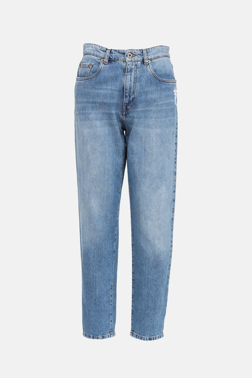Miu Miu 2020 Floral Painted Jeans
