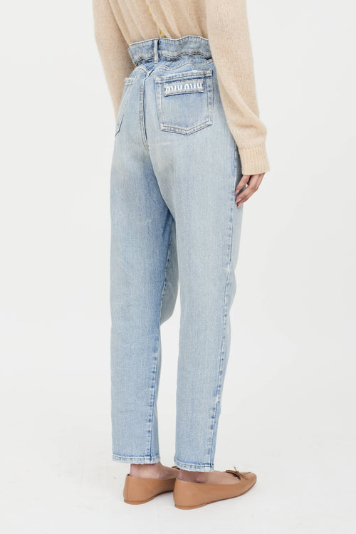 Miu Miu Paper Bag Logo Jeans