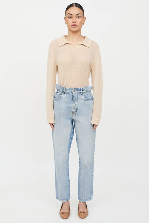 Miu Miu Paper Bag Logo Jeans