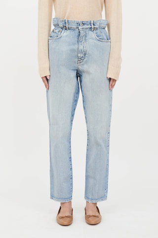 Miu Miu Paper Bag Logo Jeans