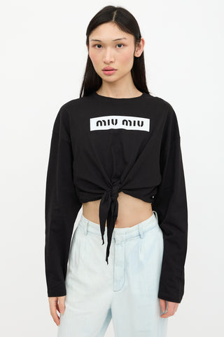 Miu Miu Logo Cropped Tie Top