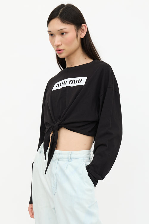 Miu Miu Logo Cropped Tie Top