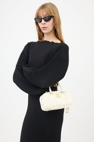Miu Miu Matelasse Leather Arcadie Bag