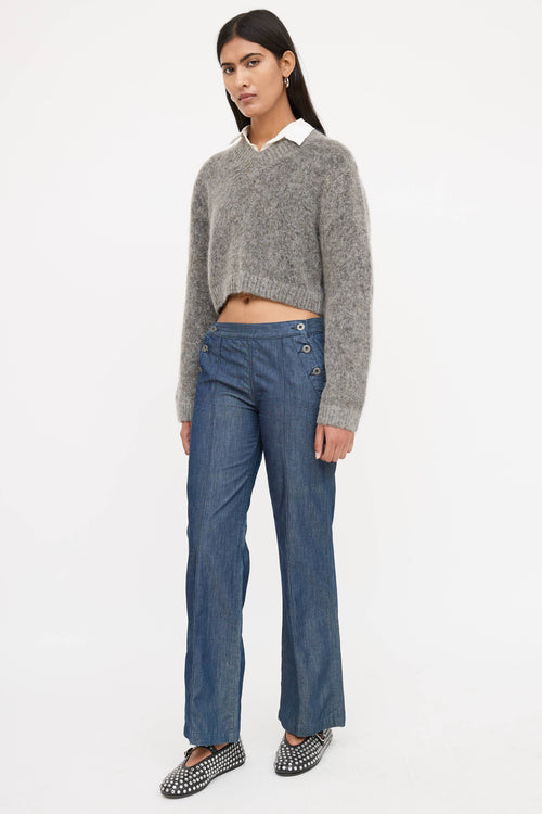 Miu Miu Chambray Straight Leg Pants