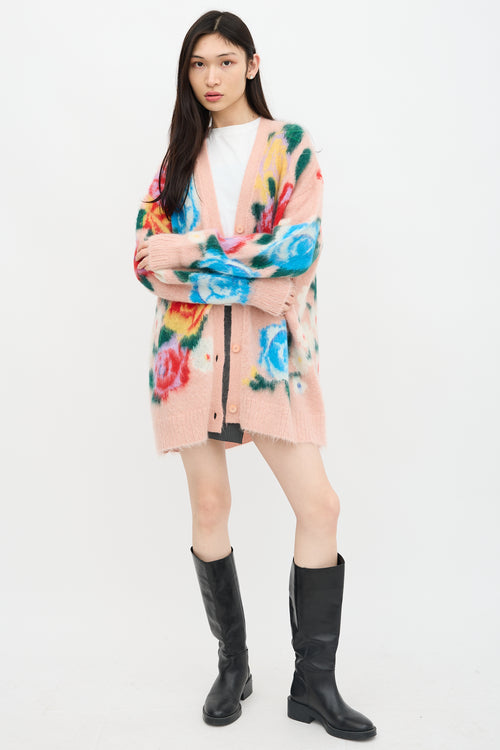 Miu Miu Mohair Floral Cardigan