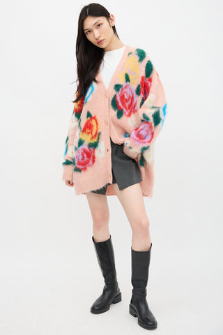 Miu Miu Mohair Floral Cardigan