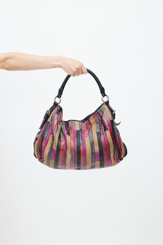 Miu Miu Multicolour Leather Patchwork Shoulder Bag