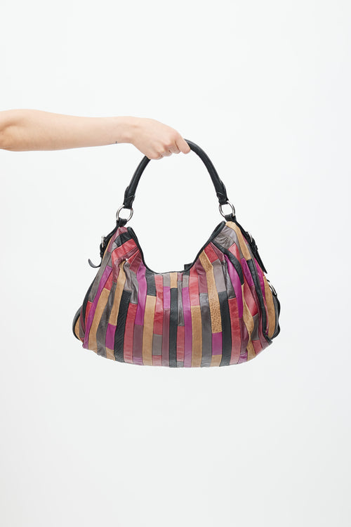 Miu Miu Multicolour Leather Patchwork Shoulder Bag