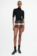 Miu Miu Multicolour Plaid Mini Skirt