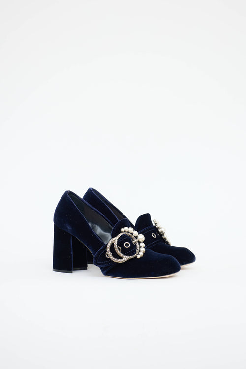 Miu Miu Pearl Buckle Pump