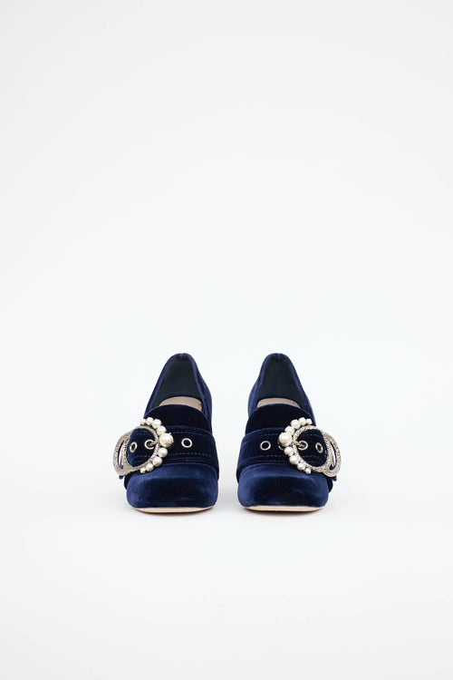 Miu Miu Pearl Buckle Pump