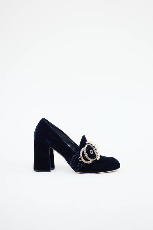Miu Miu Pearl Buckle Pump