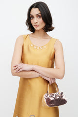 Miu Miu Orange & Pink Patent Sequin Bag