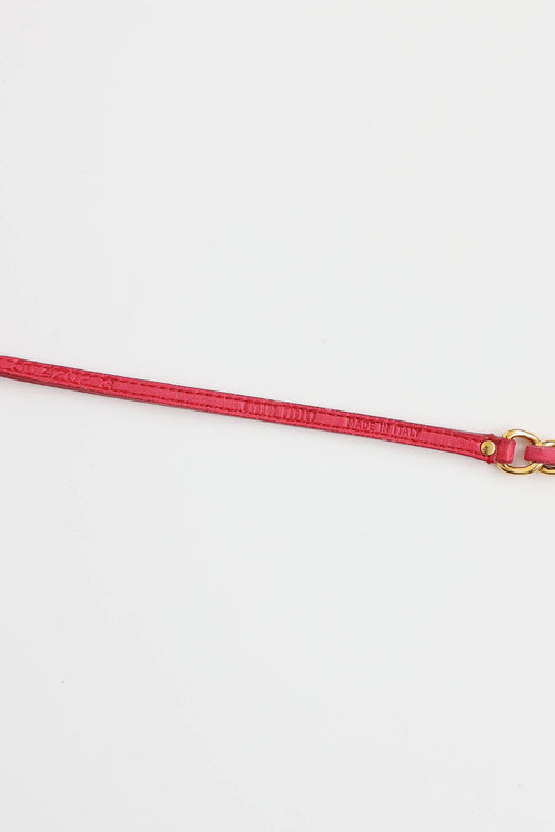 Miu Miu Leather & Chain Link Belt