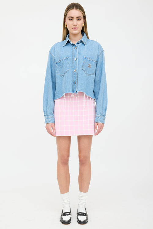 Miu Miu Windowpane Mini Skirt