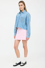 Miu Miu Windowpane Mini Skirt
