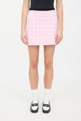Miu Miu Windowpane Mini Skirt