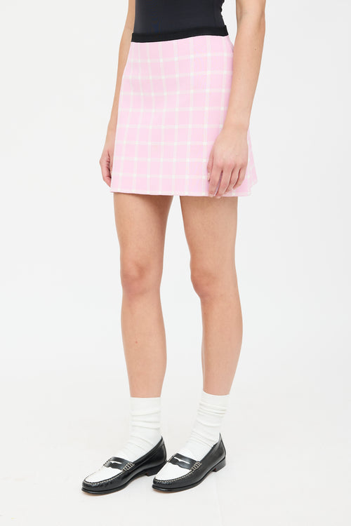 Miu Miu Windowpane Mini Skirt