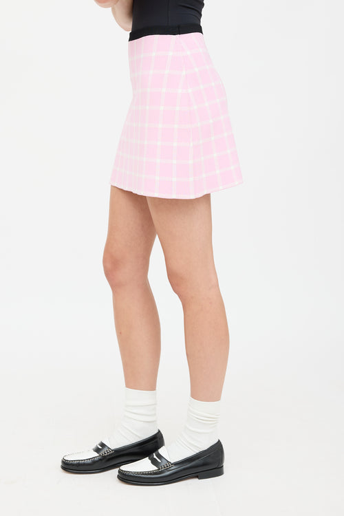 Miu Miu Windowpane Mini Skirt