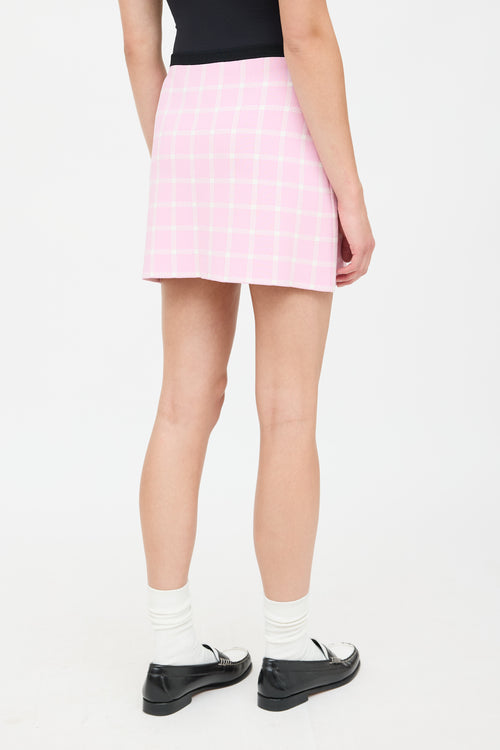 Miu Miu Windowpane Mini Skirt