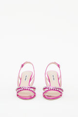 Miu Miu Pink Crystal Embellished Pump