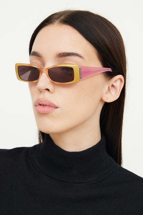 Miu Miu Pink & Gold SMU03D Sunglasses