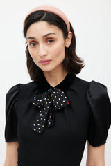 Miu Miu Pink & Gold Patent Leather Headband