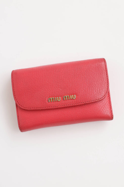 Miu Miu Madras Compact Wallet