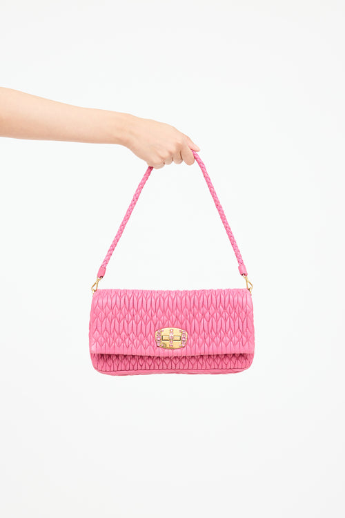 Miu Miu Matelasse Leather Crystal Bag