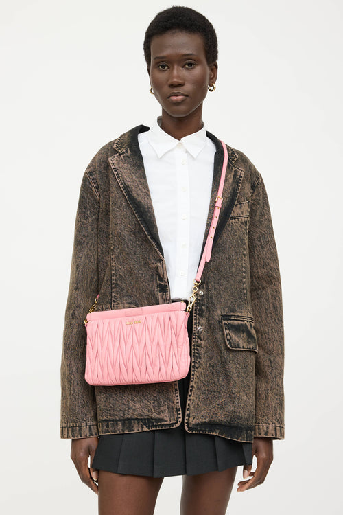 Miu Miu Matelasse Pleated Crossbody Bag