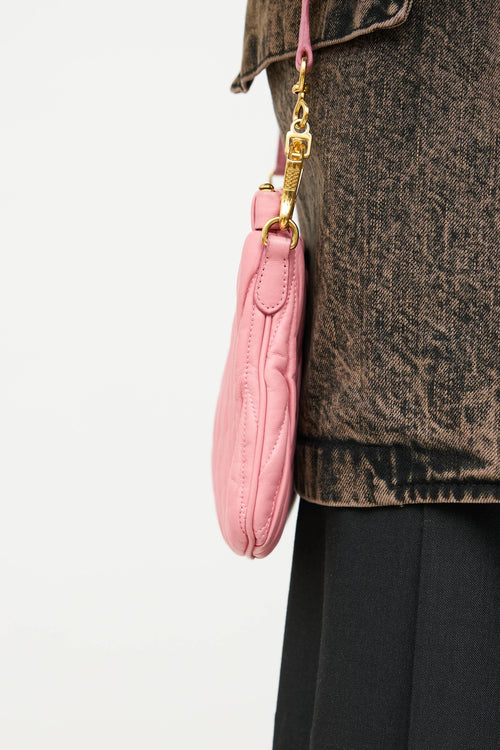 Miu Miu Matelasse Pleated Crossbody Bag