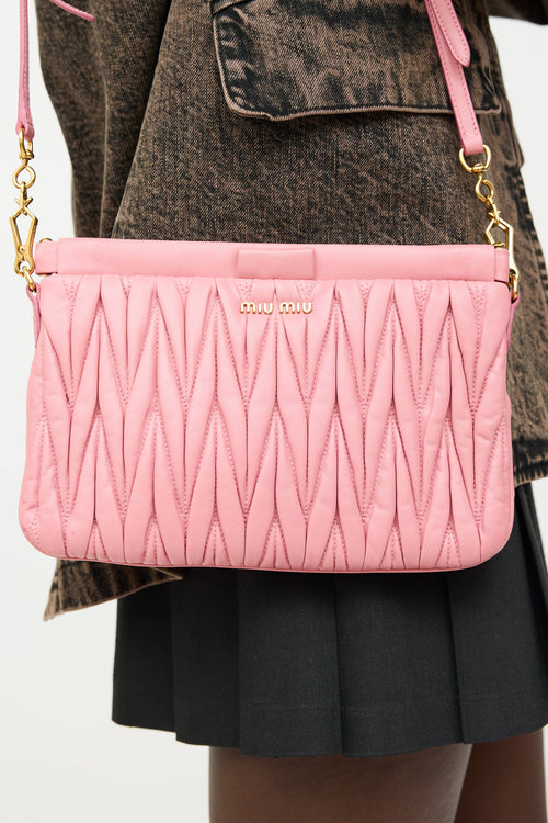 Miu Miu Matelasse Pleated Crossbody Bag