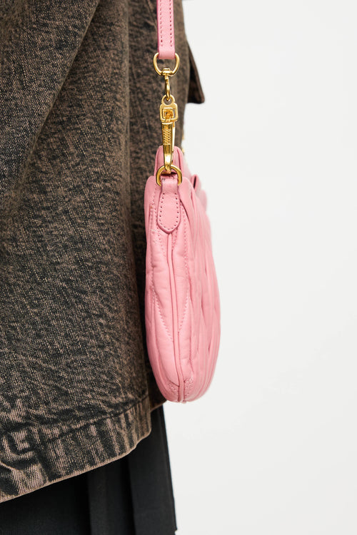 Miu Miu Matelasse Pleated Crossbody Bag