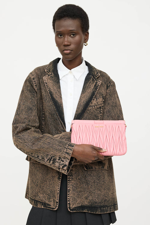 Miu Miu Matelasse Pleated Crossbody Bag
