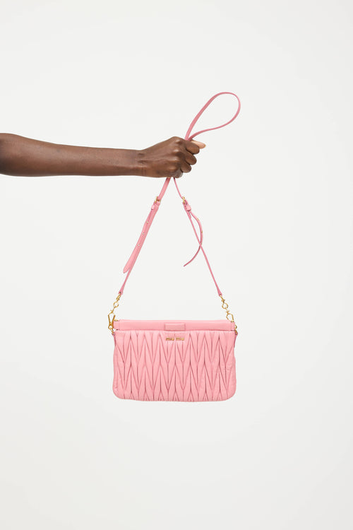 Miu Miu Matelasse Pleated Crossbody Bag