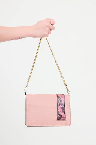 Embossed Crystal Chain Bag