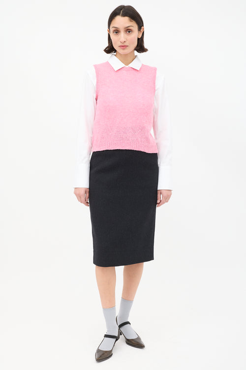 Miu Miu Pink Wool Sweater Vest