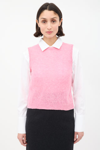 Miu Miu Pink Wool Sweater Vest