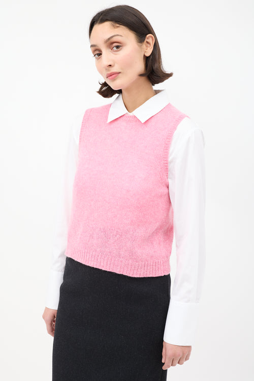 Miu Miu Pink Wool Sweater Vest