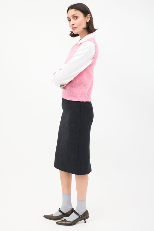 Miu Miu Pink Wool Sweater Vest