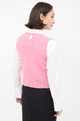Miu Miu Pink Wool Sweater Vest