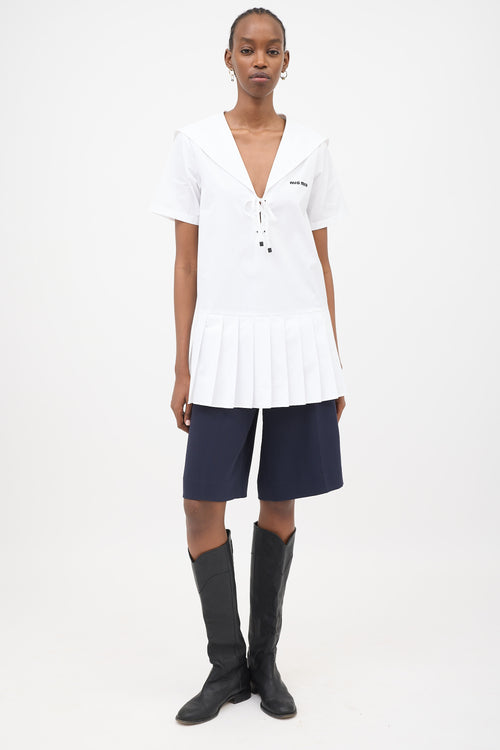 Miu Miu Poplin Sailor Mini Dress