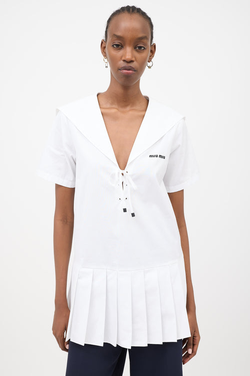 Miu Miu Poplin Sailor Mini Dress