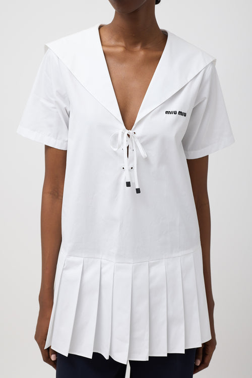 Miu Miu Poplin Sailor Mini Dress