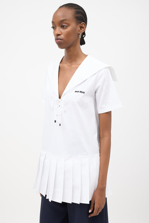 Miu Miu Poplin Sailor Mini Dress