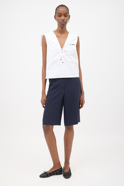 Miu Miu Poplin Sailor Top